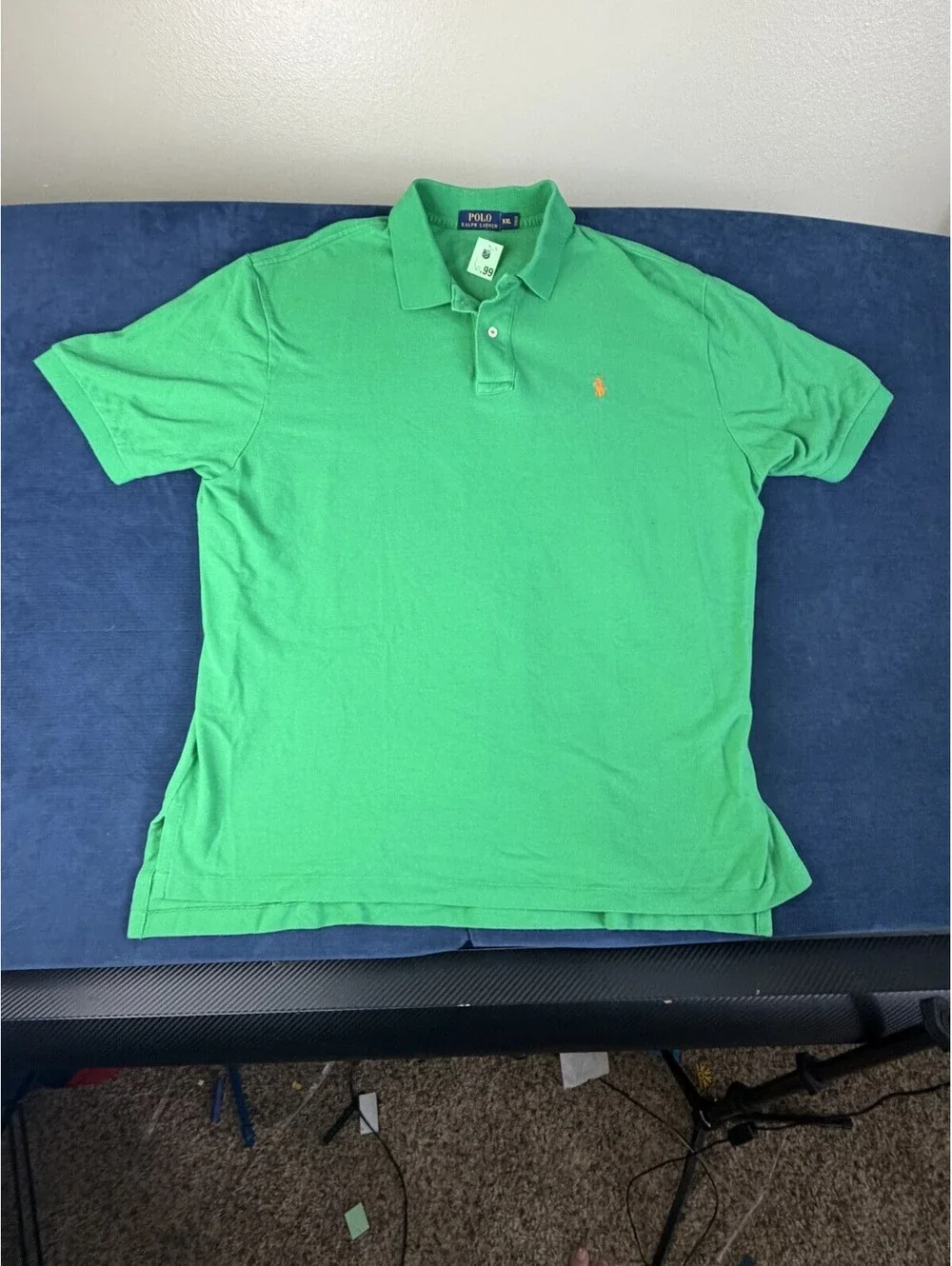 Polo Ralph Lauren Men’s XXL Green Classic Polo Orange Pony Short Sleeve